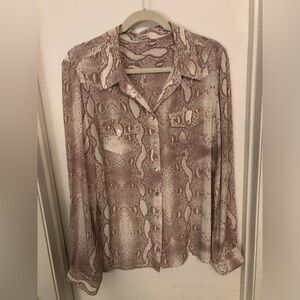 Nieman Marcus Silk dress shirt pink- L